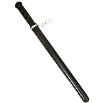 Black Law Enforcement Gear Rubber Baton Protection Police Baton